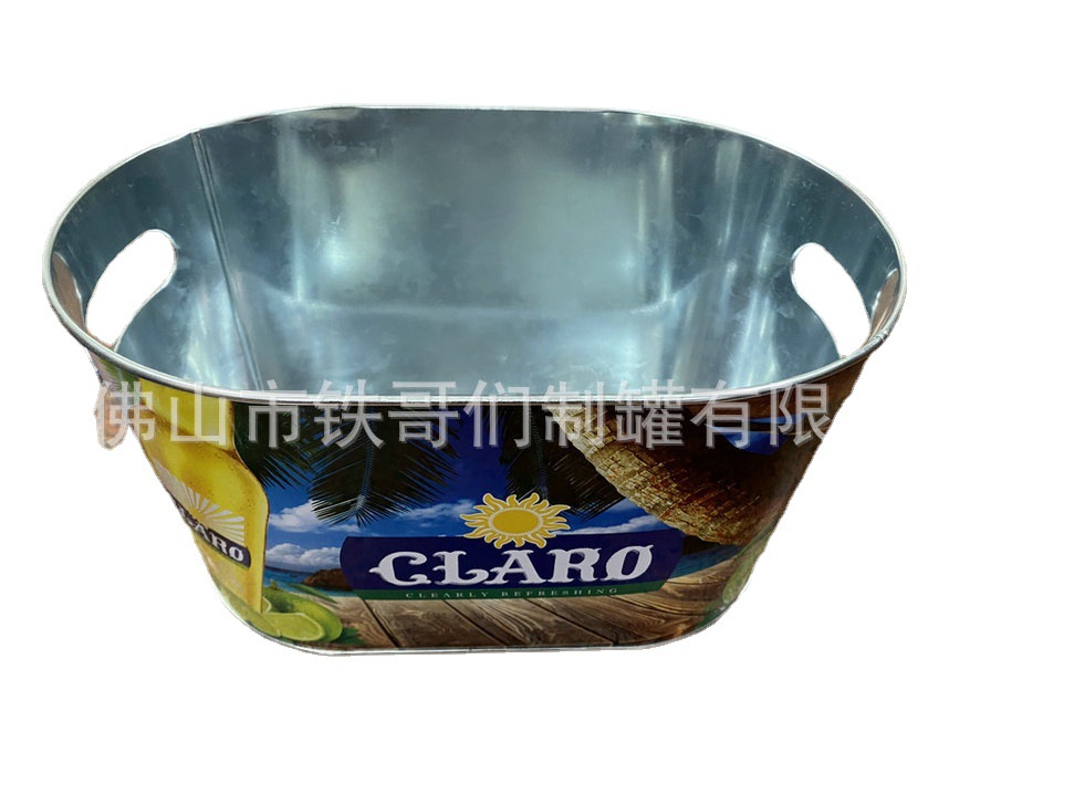 厂家供应马口铁冰桶 镀锌铁盆 镀锌铁桶 酒桶 20L大冰桶 20升冰桶