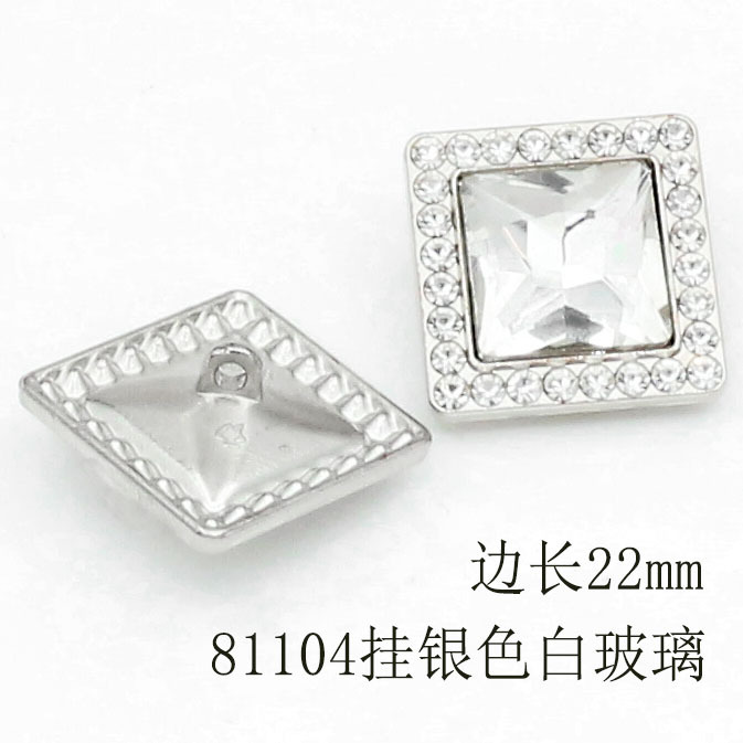 81104 매달린 은백색 유리 22mm