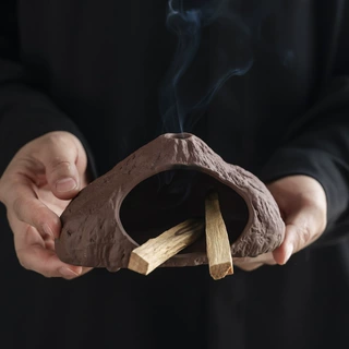 秘鲁圣木陶瓷香炉Palo Santo holder小众香薰炉鼠尾草净化熏香炉