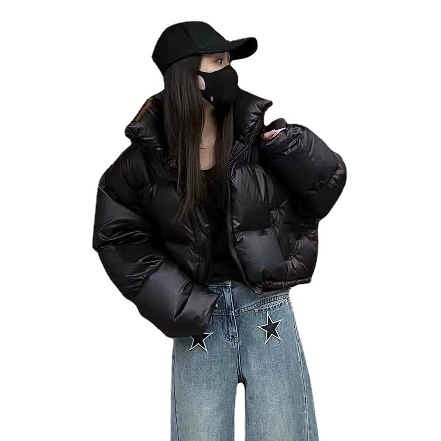 Короткая модная пуховик с пухом, корейский стиль, oversize, увеличенная толщина, для подростков, западный стиль