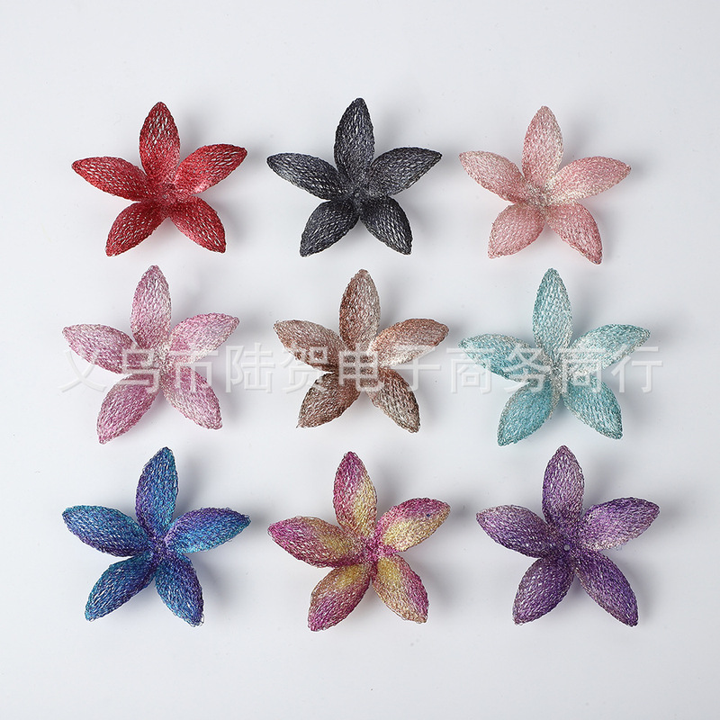 Stereo Gradient Embroidery Five-petal Flower Five-pointed Star Flower Exquisite Guofeng Hanfu Butterfly Clothing Auxiliary Material Stereo Gradient Embroidery Five-petal Flower Five-pointed Star Flower Exquisite Guofeng Hanfu Butterfly Clothing Auxiliary Material
