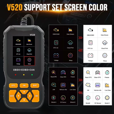 Cross-Border V520 Multi-Language Avtomobil diaqnostika alətləri