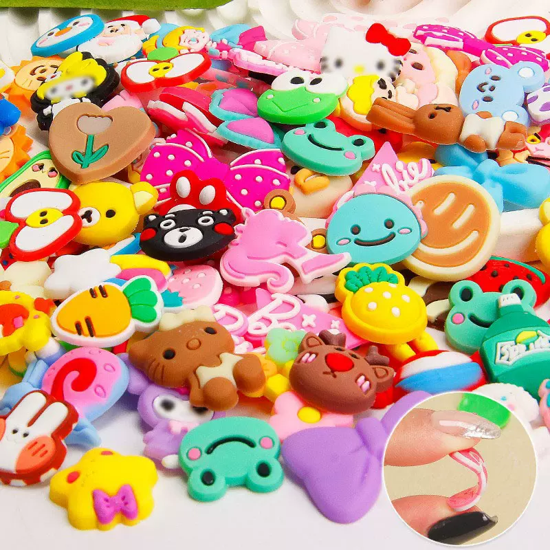 可爱卡通PVC软胶diy水杯贴片手工装饰贴手机壳发夹发饰头饰装饰品