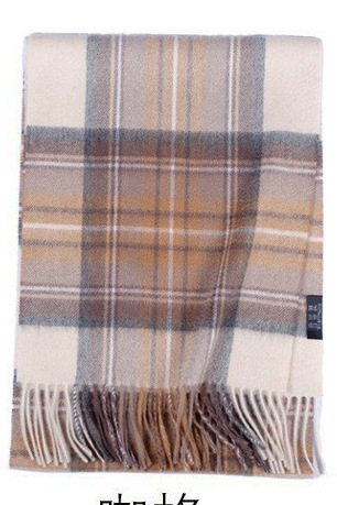 Mongolia interior puro cachemir lana de lana teñida en hilo a cuadros ondas de agua otoño e invierno bufanda para hombres y mujeres