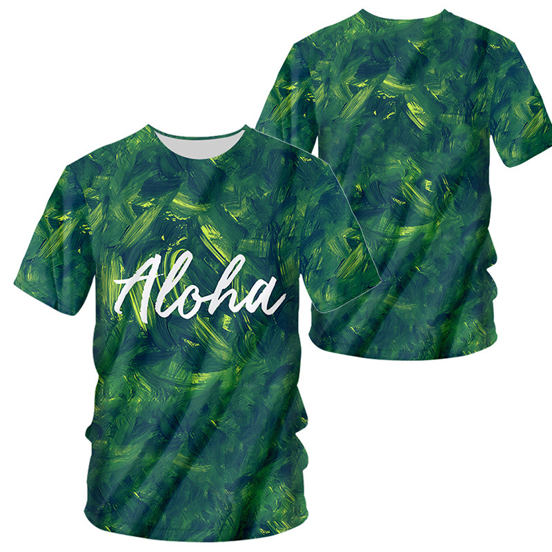 Nuevo Viking Viking transfronterizo Europa y América Impresión digital 3D de manga corta casual para hombres y mujeres Camiseta de fábrica entrega de una pieza