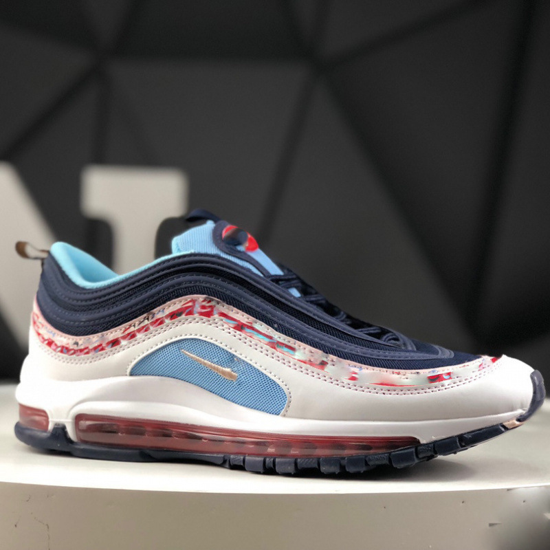 Pure original Max 97 retro bala reflectante aire cojín zapatos de trotar transpirable amortiguación versátil zapatos deportivos casuales de moda para hombres y mujeres