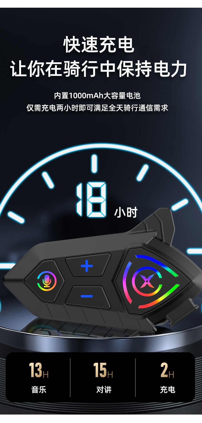 Intercom Helmet Bluetooth Headset Solution, Direct Sales from the Manufacturer, Dual-Person Intercom, Waterproof, Noise-Cancelling Motorcycle Bluetooth Headset