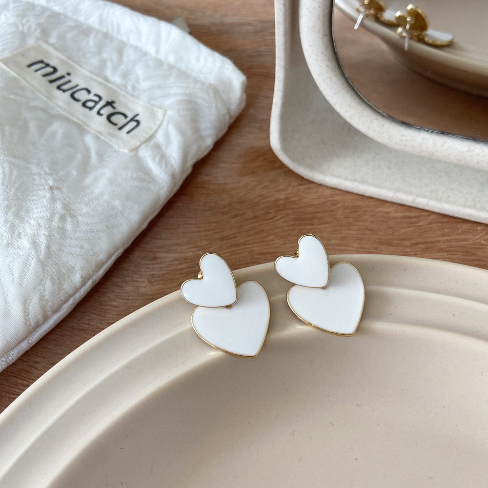 1 Pair Heart Elegant Alloy Plating Drop Earrings display picture 4