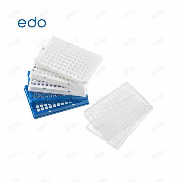 EDO无裙边透明0.2mL聚丙烯96孔PCR板-1352012