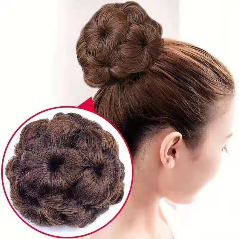 Ball head hair band wig flower bud anti-real roll matte silk self-produced and sold cost-effective in stock stable can be used for hair generation