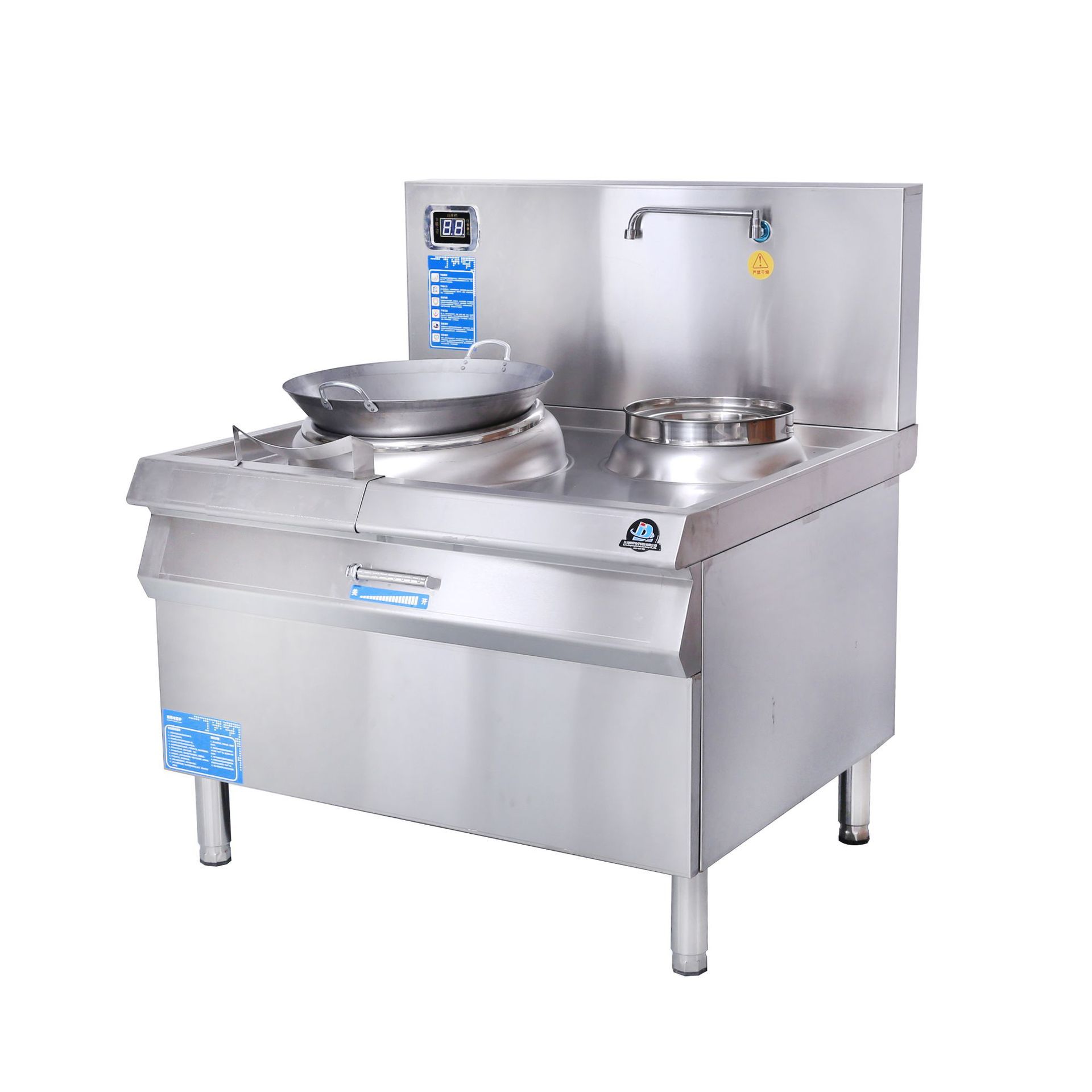 无锡商用大火力电磁炉单头单尾小炒炉12kw酒店食堂大功率电磁灶