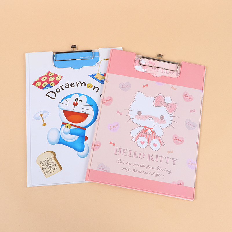 可爱卡通印花PVC纸质写字板夹个性专属印制办公记事书写垫板夹