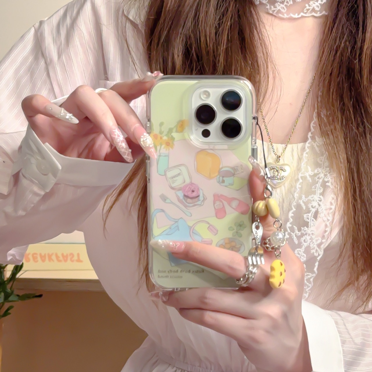 Postre de picnic de verano coreano para Apple 16ProMax funda para teléfono móvil 15Pro New 14/13P Girls 15Pro