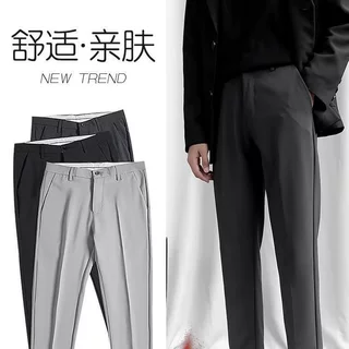 休闲宽松型ins2025九分裤男潮文艺百搭青春流行潮流夏季西裤新款