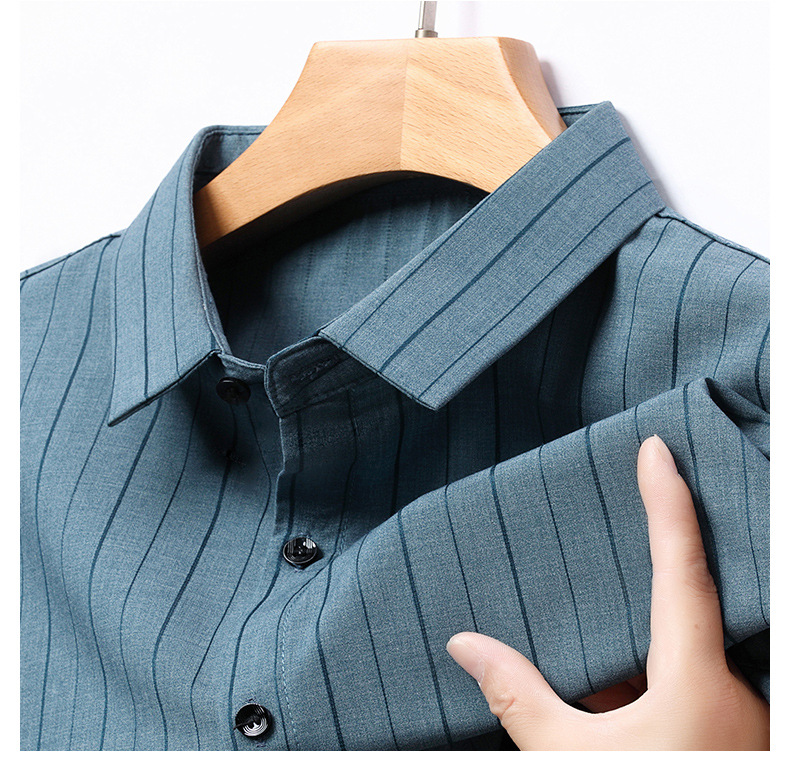 Camicia elegante uomo manica lunga traspirante no stiro_voghion.com