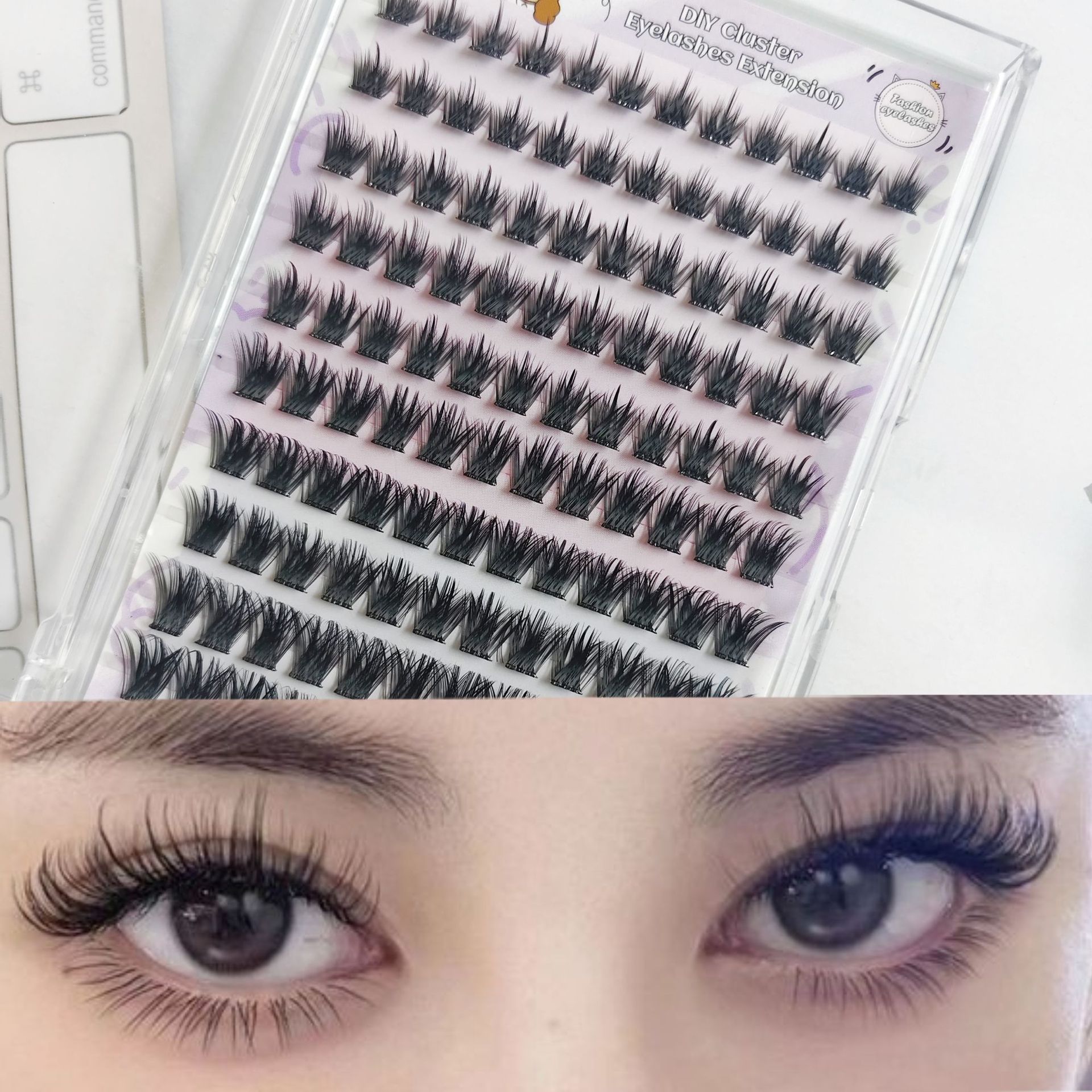 Nuevo conjunto de injerto MJ86 Amazon DIY 10 filas en Europa y los Estados Unidos, pestañas falsas transfronterizas densas