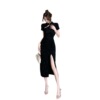 Waist Fold Split Long Cheongsam Dress 9570HF350