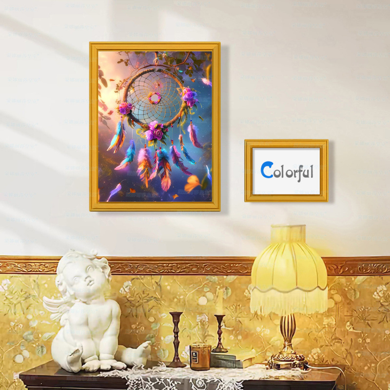 Mona Lisa real bordado cruzado sueños y flores tres nuevas pequeñas piezas floral simple bordado de hilo decorativo a mano