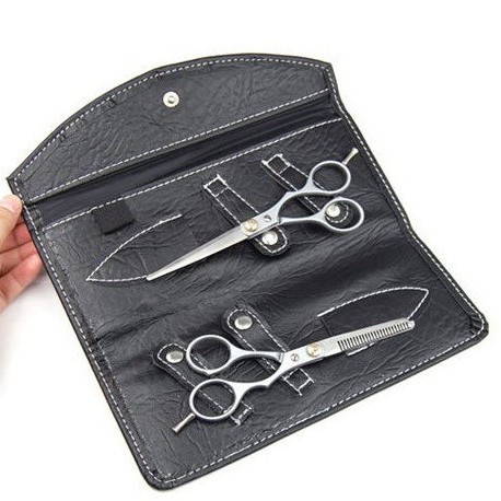 6寸镀锌分体剪刀 理发剪 美发打薄剪  碳钢剪 套装送皮包 外贸