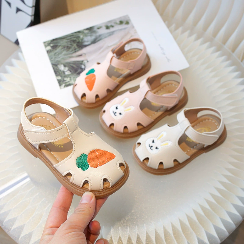 Детские сандалии 2024 Летние корейские девушки милые банты иностранные детские туфли