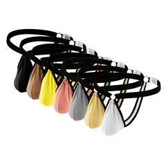 Amazon Cross-border Men's Garter Belt Thong Underwear with High Elasticity Iron Ring Low-waist Gay Men's Sexy Underwear B859