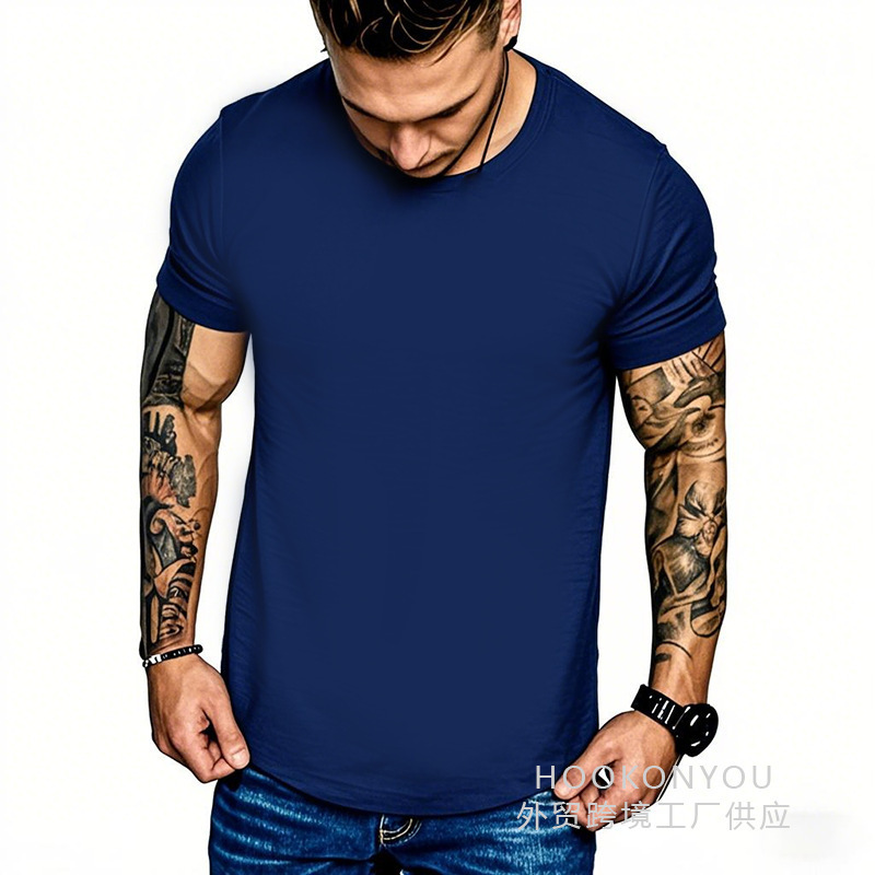[写真印刷] 無地コットンラウンドネックTシャツ、写真、任意のパターンとテキストを印刷できます。|undefined