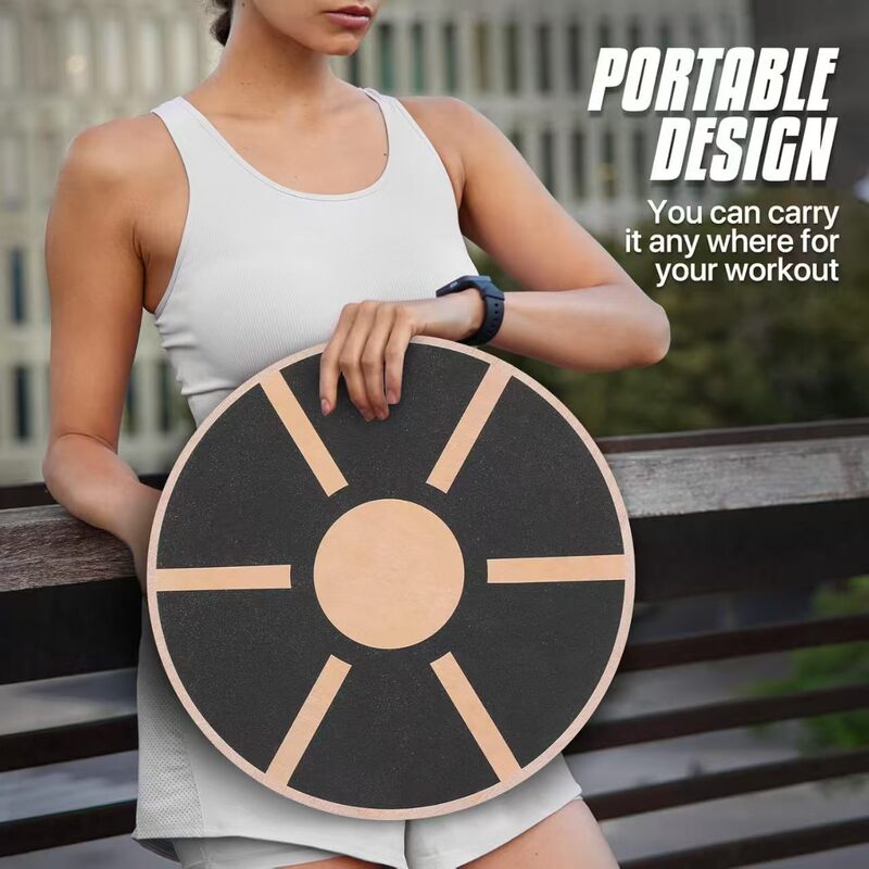 Cross-Border Wooden Balance Board, Round Wear-Resistant Balance Board, Cross-Border Wooden Balance Board, Yoga Training Pedal Balance Board