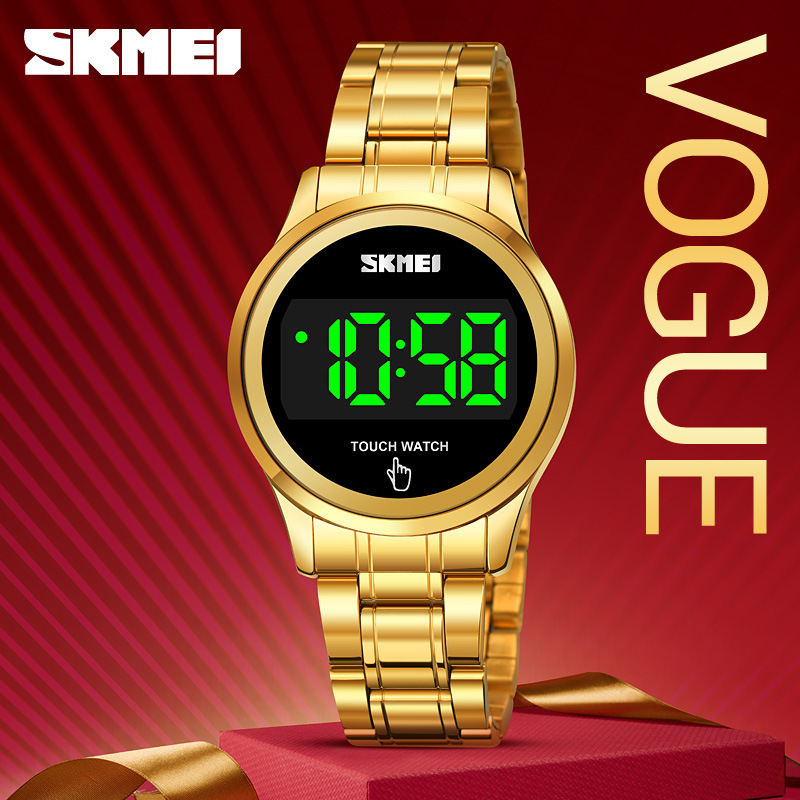 Timely beauty touch screen watch fashion Digital Display round student simple steel band watch for men and women Timely beauty touch screen watch fashion Digital Display round student simple steel band watch for men and women