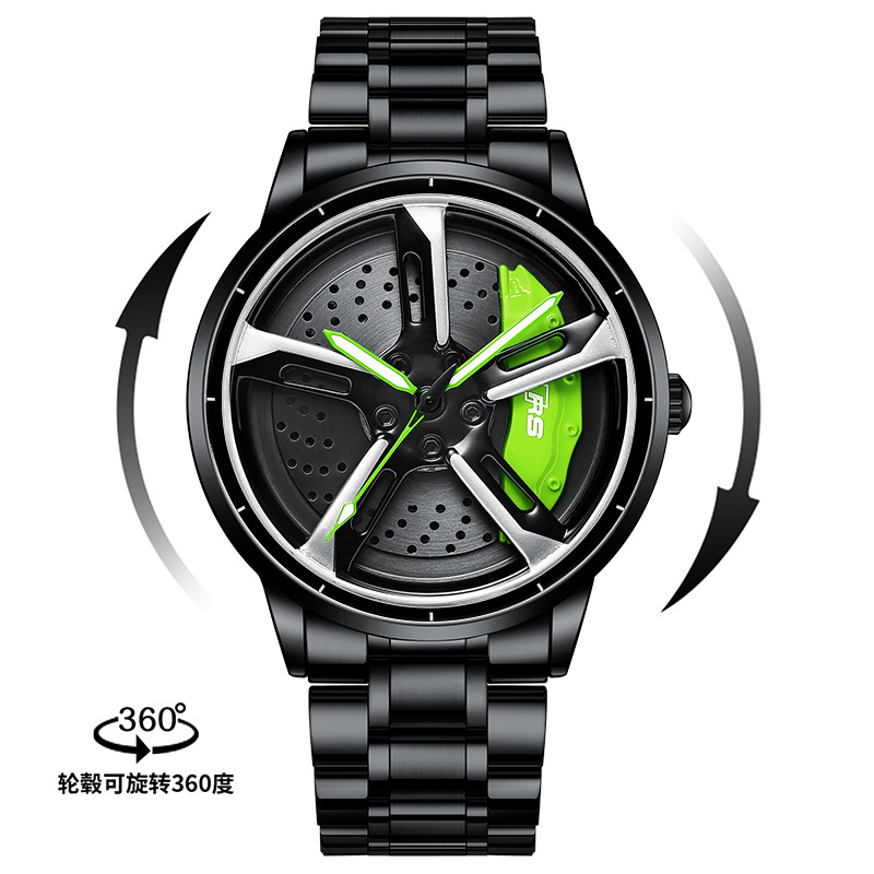 SVJ entrega de una pieza reloj de hombre coche rueda Hub modificación rs7 reloj de hombre hidráulico tridimensional reloj de cuarzo hueco