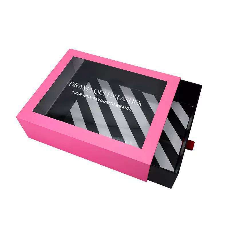 Caja de embalaje de cajón de PVC personalizada para joyería de almacenamiento de maquillaje de procesamiento de pequeño lote caja de regalo de tipo extraer