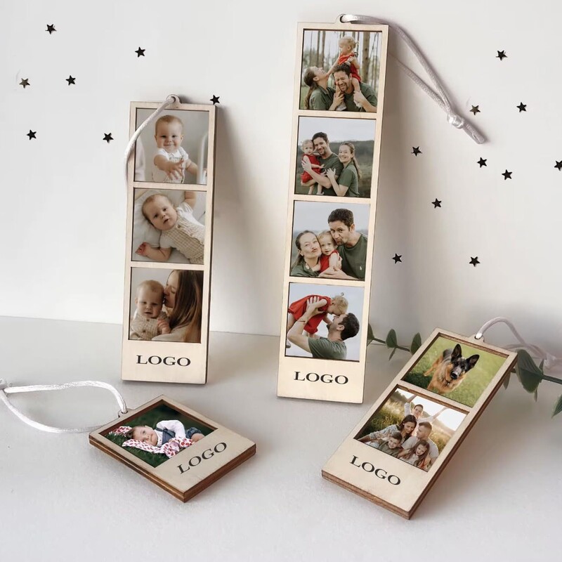 Cross-Border Simple Wooden Mini Photo Frame Hanging DIY Commemorative Homemade Kidsren's Photo Framed Picture Frame Ready for Sale