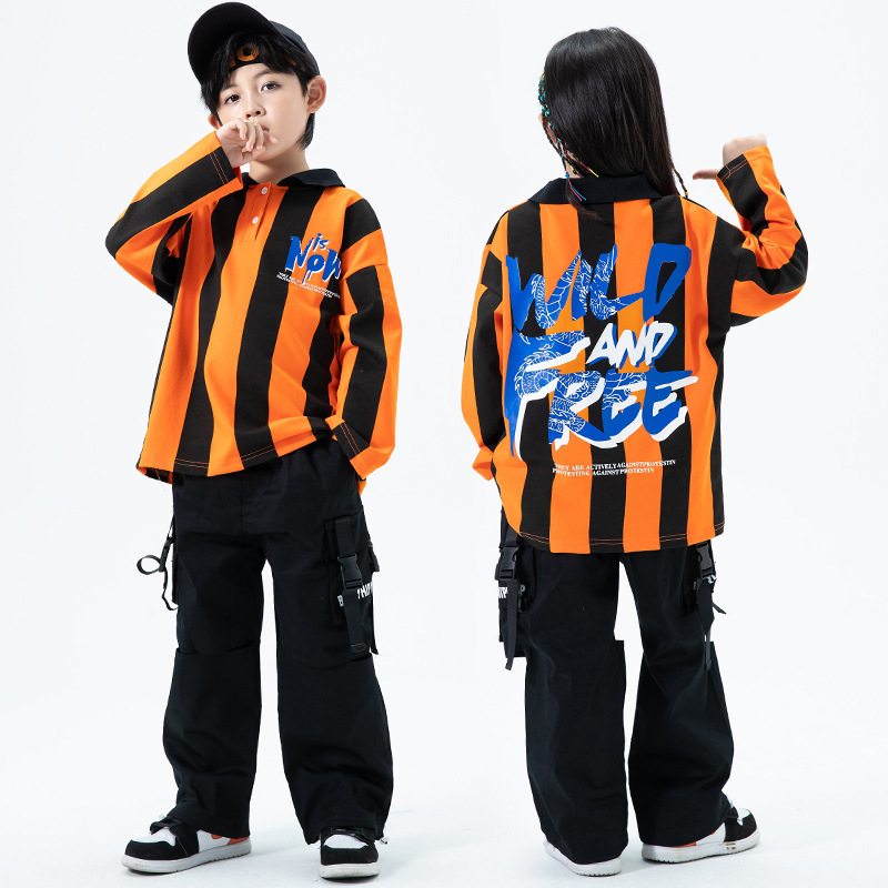 Children's street dance hip-hop costumes for girls boys go go dancers rapper singer performance outfits girls' jazz dance performance wear