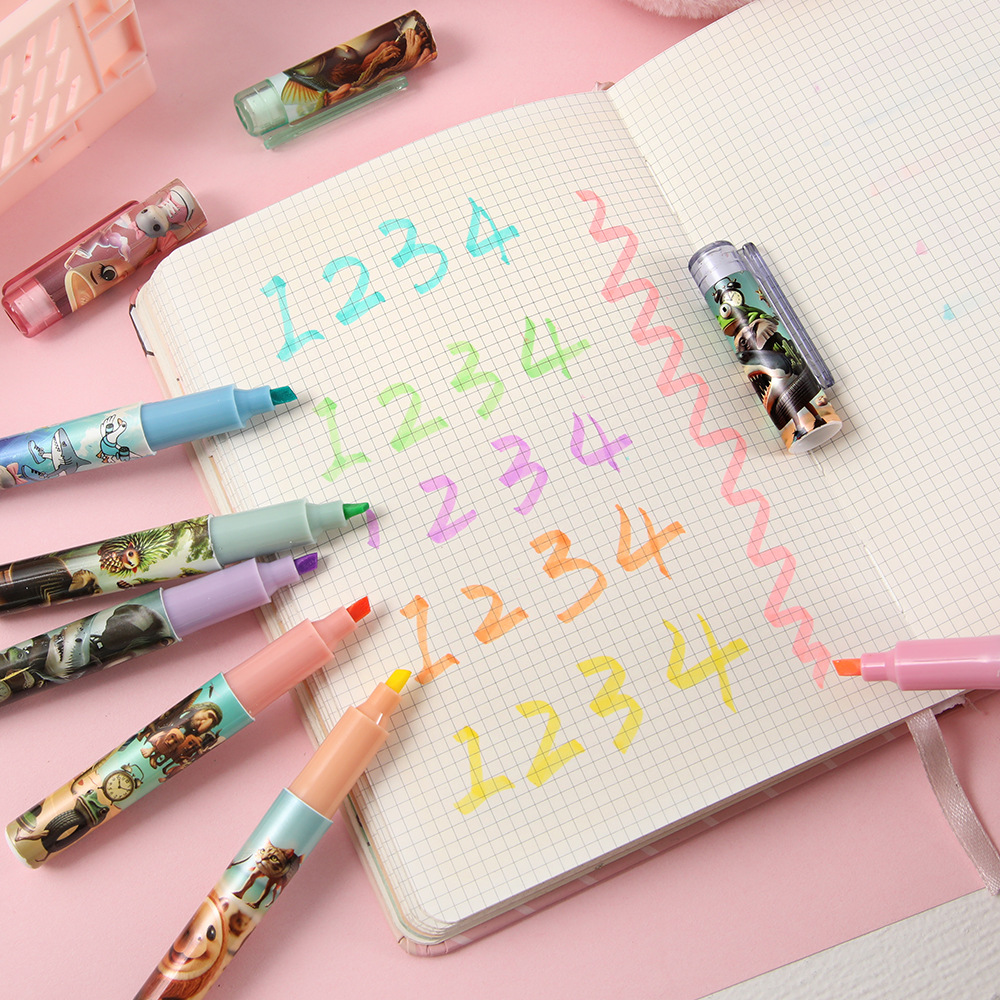 Nuevo extranjero de montaña y mar a través de la penetración de resaltos de estudiantes penetración de seis colores penetración de alto valor de color regalo