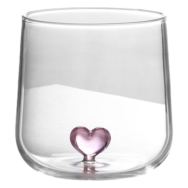 Creativo tridimensional animal de cristal taza de agua animal de dibujos animados Manor forma hogar lindo simple oso taza de cristal