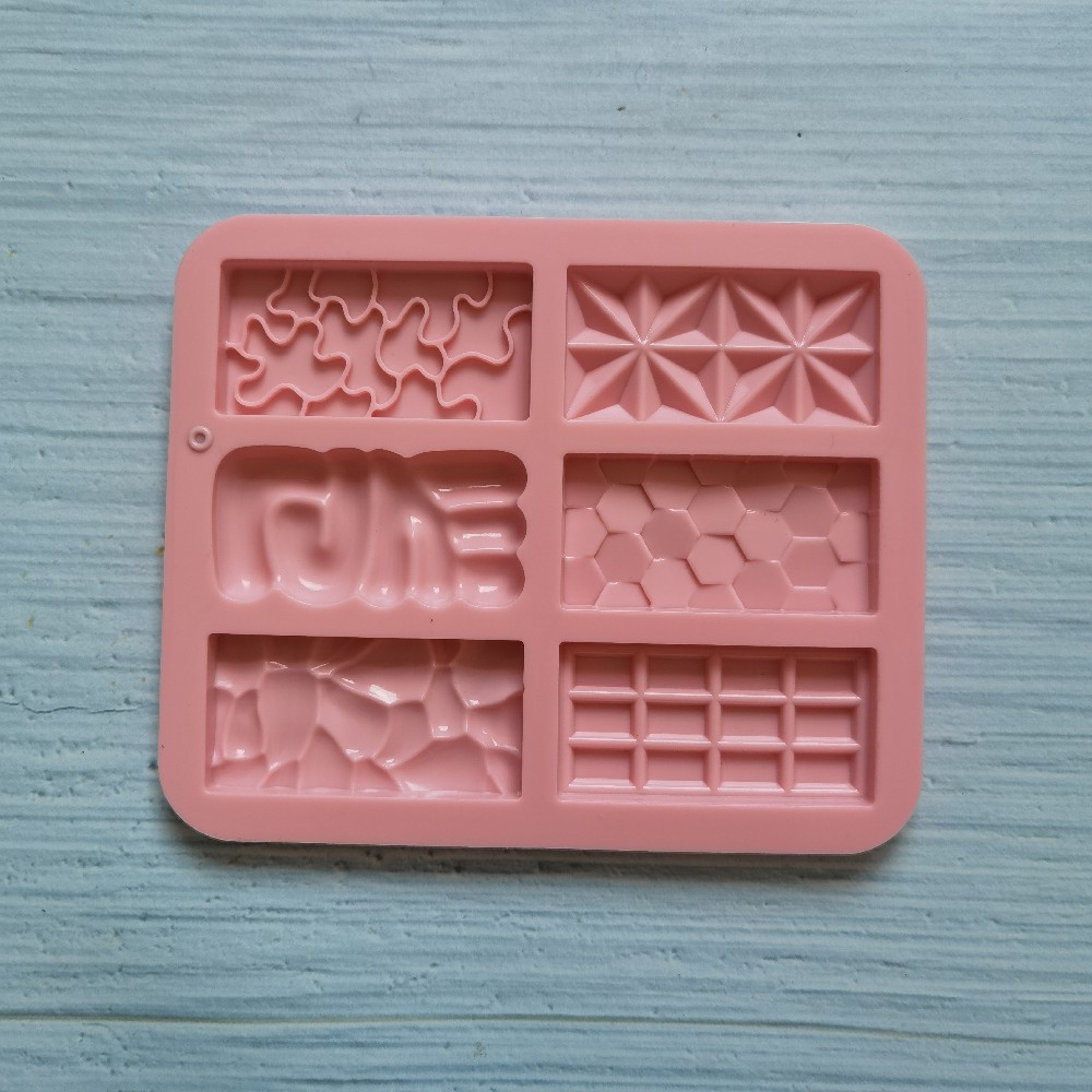 Chocolate de cristal hexagonal 6 pequeñas 282 moldes de silicona pudín molde de postre pastel decoración utensilios de horneado