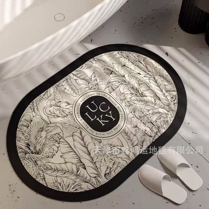 Modern Simple Celtic Diatom Mud Bathroom Mat Bathroom Toilet Door Non-slip Foot Mat Soft Absorbent Quick-drying