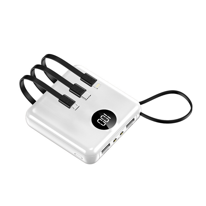 Fuente de alimentación portátil con lámpara LED 20000 mAh al aire libre bolsa de carga portátil con su propio cable para compartir cuatro líneas de gran capacidad