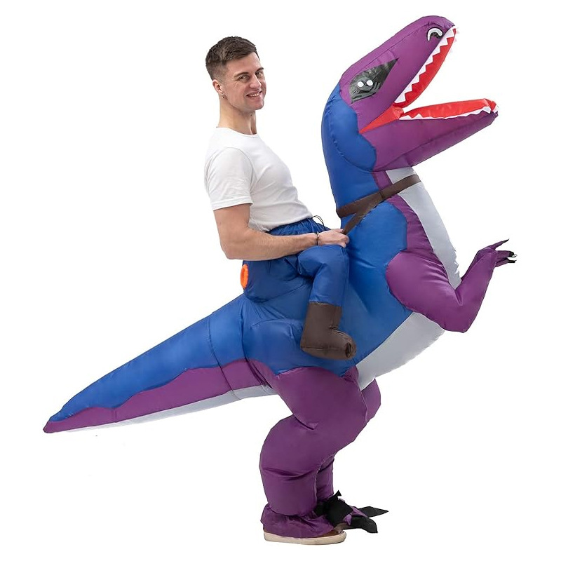 Venta caliente Traje inflable transfronterizo Dinosaurio de Halloween Alien Tyrannosaurus Rex Dress Up Ropa de actuación divertida Decoración de fiesta