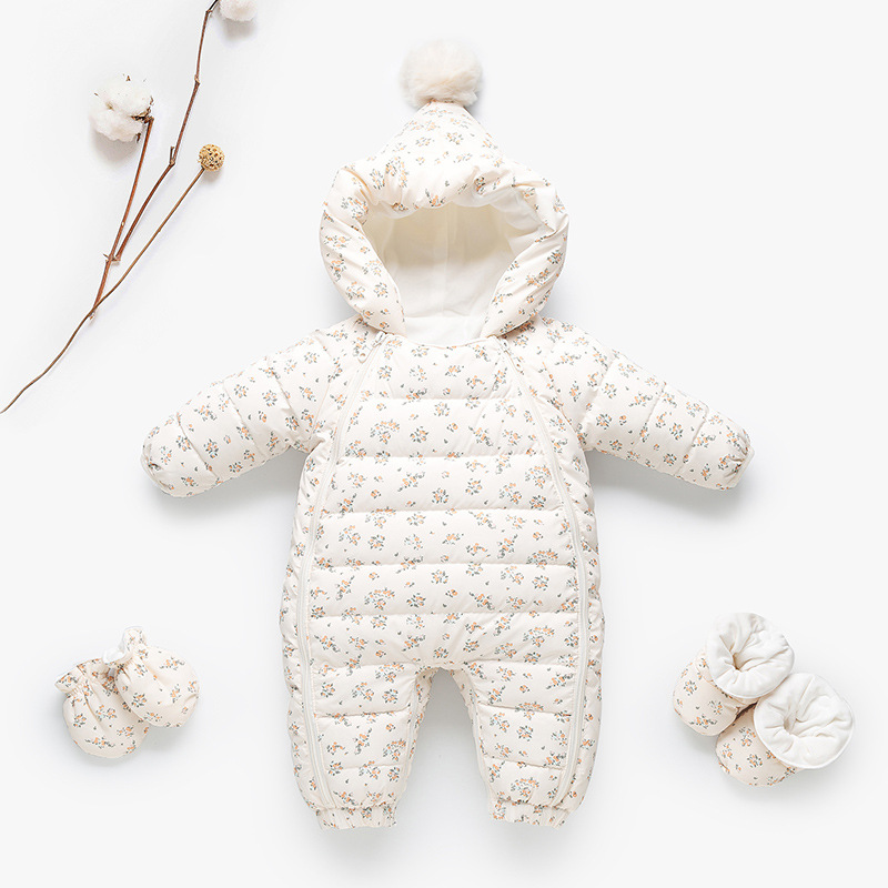 2026 baby winter down jumpsuit, newborn baby clothes, outdoor crawling suit, unisex baby romper