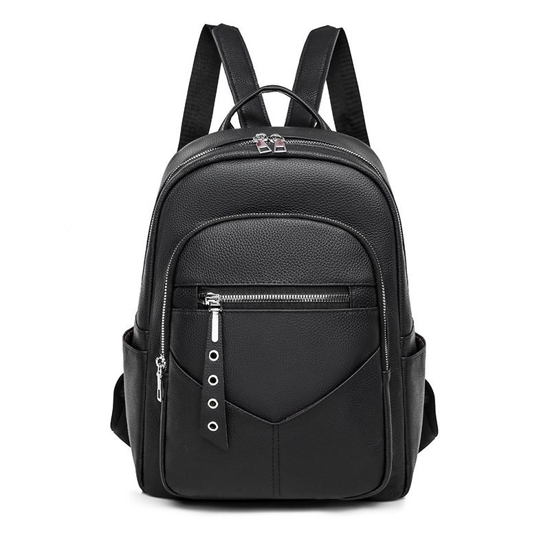 2024 nuevo casual de alta calidad de las mujeres de la PU mochila simple contraste de color urbano viaje mochila de moda