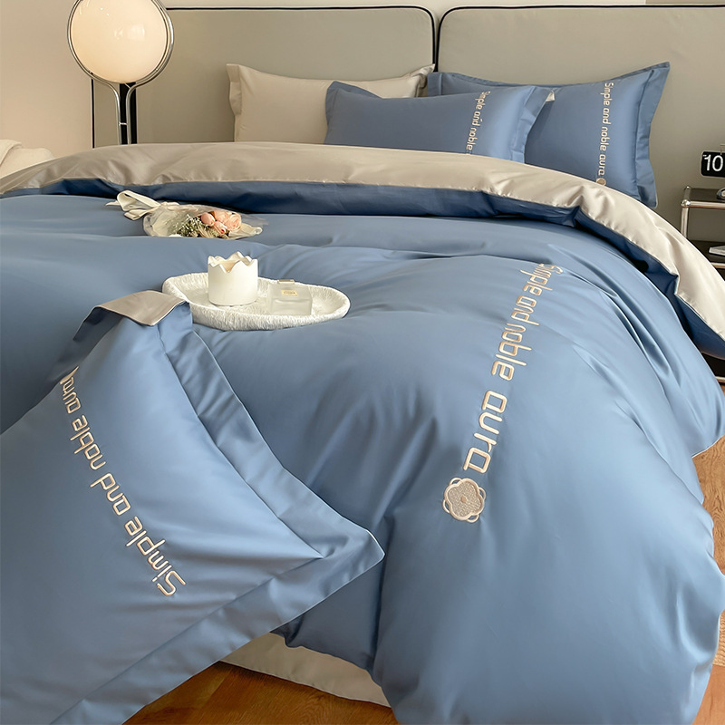 Todo algodón largo algodón puro algodón cuatro piezas conjunto 2025 nuevo algodón dormitorio sábanas de alta calidad sábanas de cama tres piezas conjunto