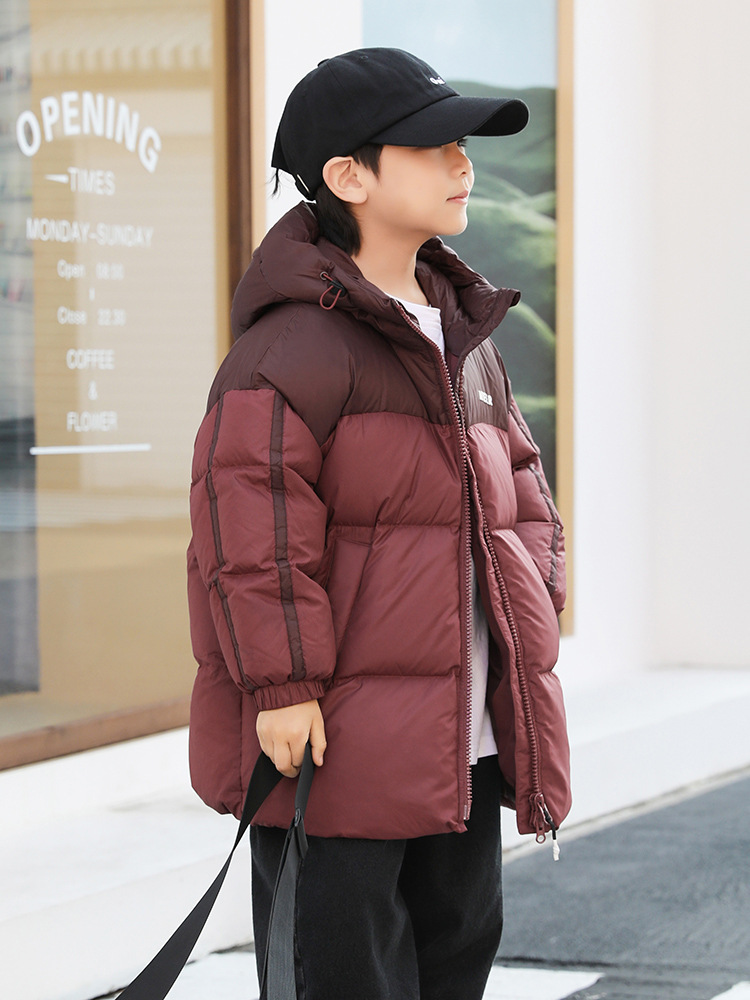 Children's demi-season velvet down jacket for boys