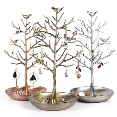 originality Birds Jewellery jewelry Display rack Earrings Ring Pendant Exhibition prop desktop Metal Storage rack