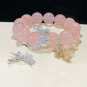 14K Gold-Filled High Color Retention Crystal DIY Accessories Live Buckle Butterfly Spacer Bead Bracelet Necklace Handmade Beaded Accessories