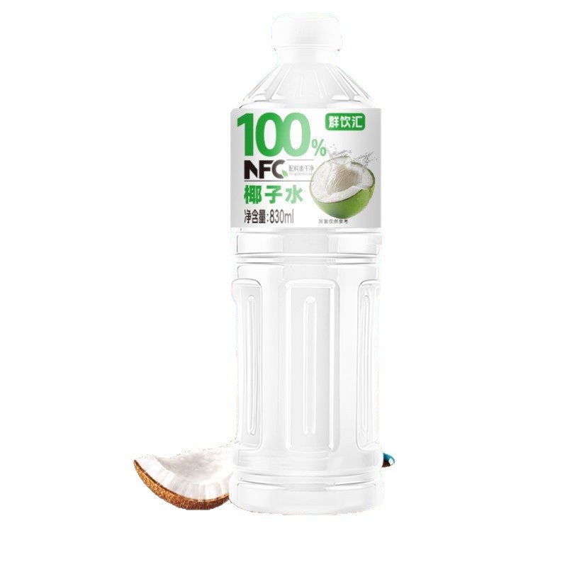 群饮汇100%椰子水NFC+饮品实惠装宿舍畅饮装家庭聚餐830L*1/2瓶|undefined