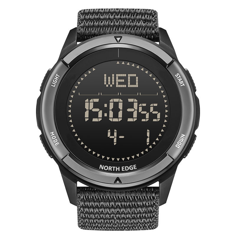 Sportliche Digitaluhr für Herren mit Kompass, wasserdicht, Carbonfaser, Unisex-Smartwatch, Business-Luxus/robuster Sport-Stil_voghion.com