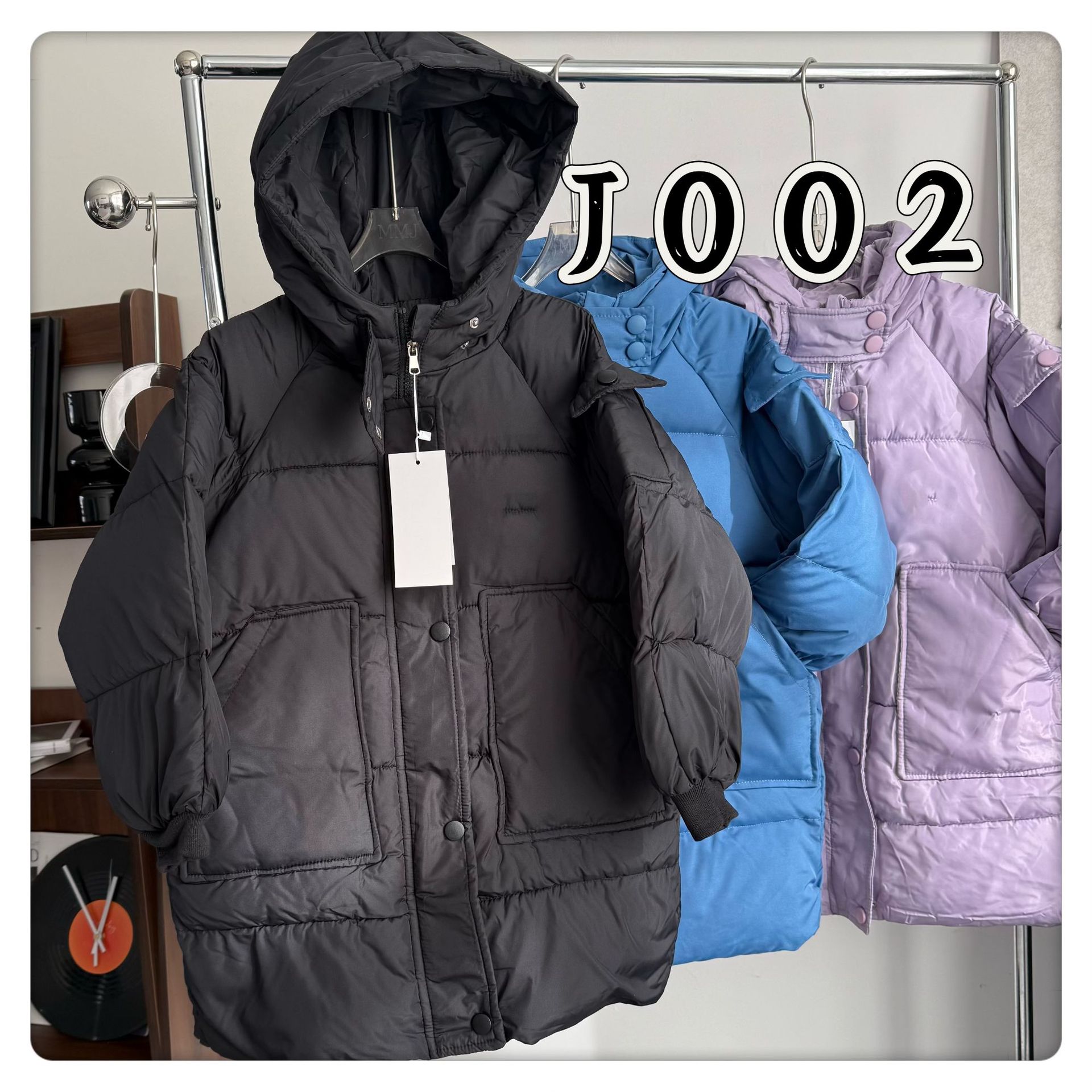 J002韩国儿童羽绒棉服长款冬季新款男女童韩版大被子加厚保暖外套