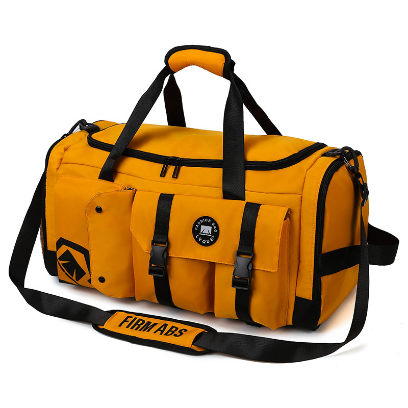 Bolsa de viaje portátil de moda de gran capacidad, bolsa deportiva multifuncional para hombres y mujeres, equipaje de separación seca y húmeda, mochila