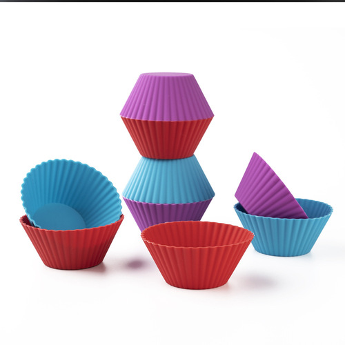 7cm Small Cake Mold Silicone Cupcake Pan Steaming Cake Mold Home Baking Tool Round Rice Cake Steamed Cake Mold