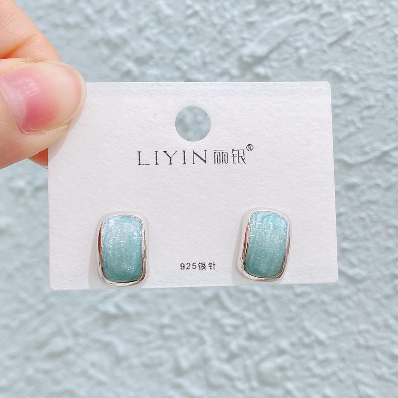 Liyin/Libeliying ドーパミンドロップ釉薬ペイントイヤリングニッチ春夏甘くて絶妙な s925 シルバー針イヤリング|undefined